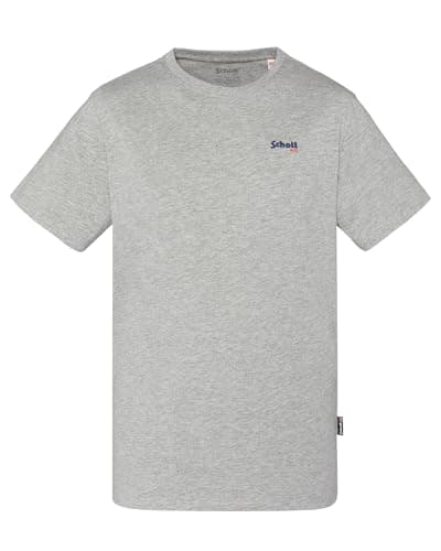 Image of Schott NYC Men's Tscasual T-Shirt, Grey, M
