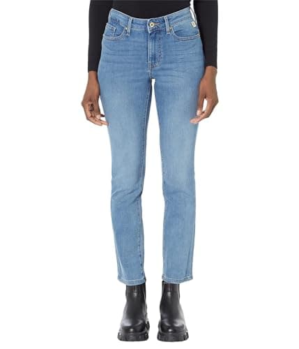 Image of Tommy Hilfiger Women's Straight-Leg, Mid-Rise Jeans, Enchant Wash, 14