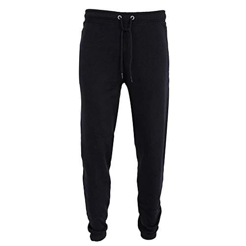 Image of Parsa Fashions Mens Elasticated Hem Jog Pants/Men Plain Jogging Bottoms Joggers Fleece Pants Gym Sports Trousers Plus Sizes Small to XXXXXL 5XL (Black, 2XL)