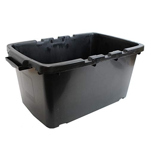 Image of All-Green Coral 44 Litre Black Outdoor Kerbside Waste Recycling Box/Storage Box - With Various Lid Combinations (Black Box)