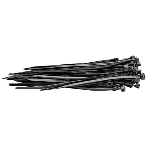 Image of Draper 2.5 x 100mm Black Cable Ties | 100 Piece Cable Management | Multiple Applications High Quality Nylon | 70389