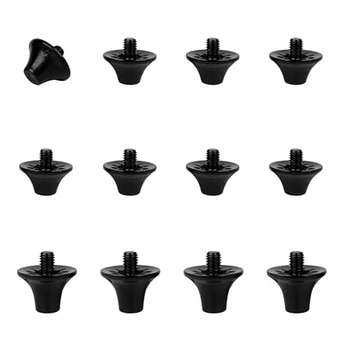 Image of 55 Sport Flare Pro Alloy Ultralight Replacement Football Studs - 12 Pack (10/13mm) - Black