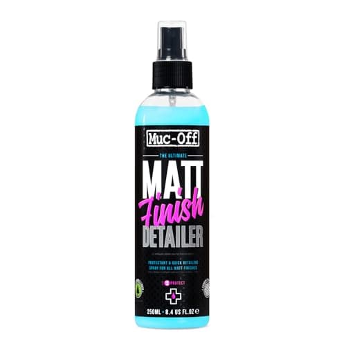 Image of Muc-Off Matt Finish Detailer - Streak-Free Cleaning Spray for Matt and Satin Bike Frames - Reduces Dirt Adhesion and Protects all Matt Surfaces - 250ml