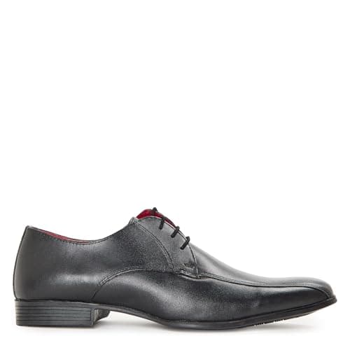 Image of Lambretta Mens Derby Shoes Black 6 UK