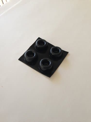 Image of Rancilio Silvia Espresso Machine Replacement Feet (4 Count, Black Rubber)