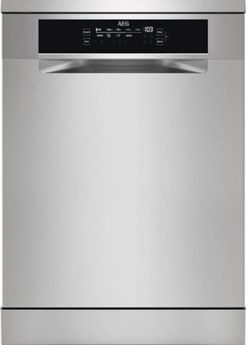 Image of AEG 9000 Series Freestanding Dishwasher,13 settings 60cm, ComfortLift, XXL cap. FFB93807PM, GlassCare, SateliteClean ans AirDry Technology, Extra Silent, Adjustable Basket, 850x598x603mm Class D, Grey