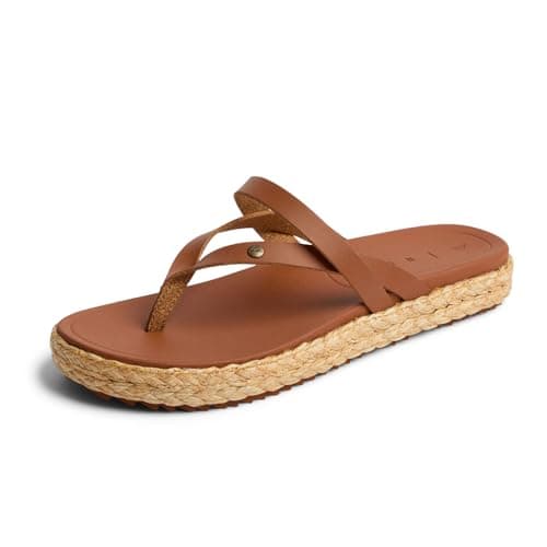 Image of REEF Womens Vista Carmen Sandal, Vegan Leather Strap, Cushion Footbed, Cocoa, 6 UK