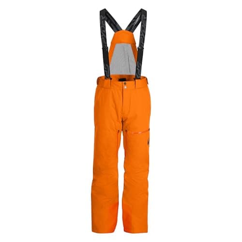 Image of Spyder Men's Bromio Insulated Ski Pant, Orange Shock, S