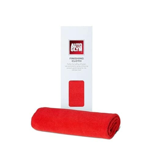 Image of Autoglym Hi-Tech Finishing Cloth 40 x 40cm - Microfibre Cloth for Car Polish and Car Wax, Red