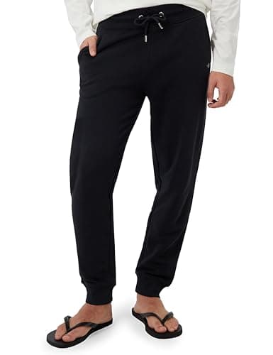 Image of GANT Men's Reg Shield Sweatpants Logo Sweatpants, Black, L