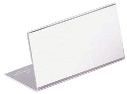 Image of Durable 805519 Table Name Plate L-Stand (acrylic, 52 x 100 mm) 10 pieces, transparent