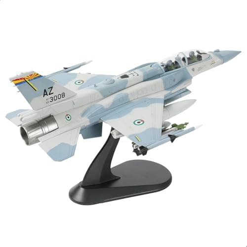 Image of JUNENTER 1:72 Scale F-16 Fighting Falcon Fighter Model United Arab Emirates Air Force Painted Military Aircraft Miniature Metal Diecast Airplane Model Kit for Adult Collection
