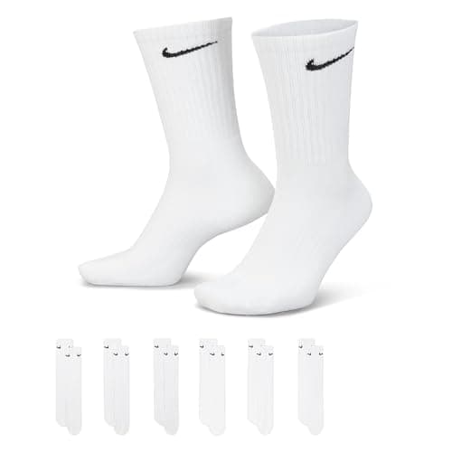 Image of NIKE SX7666-100 Everyday Cushioned Socks Men's white/black Size M