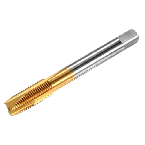 Image of M METERXITY 1-Pack 3/8-24 UNF Thread Tap, HSS Titanium Coated 79mm Length Straight Flute Right Hand Thread Screw Tapping Tool for Drilling/Milling Machines/CNC Machine Tools