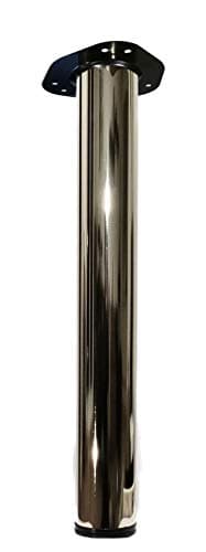 Image of 4X 710mm Metal Chrome Breakfast Bar Worktop Support Adjustable Table Leg Ø60mm