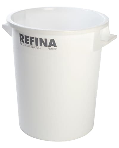 Image of REFINA X-1 75L Mixing Tub for Plasters, Screeds, Resins & More - 57 cm Tall, Thick-Walled HPDE Plastic Bucket with Handles & Withstands -30°C to 100°C - Durable & Easy-to-Clean Food Grade Bucket