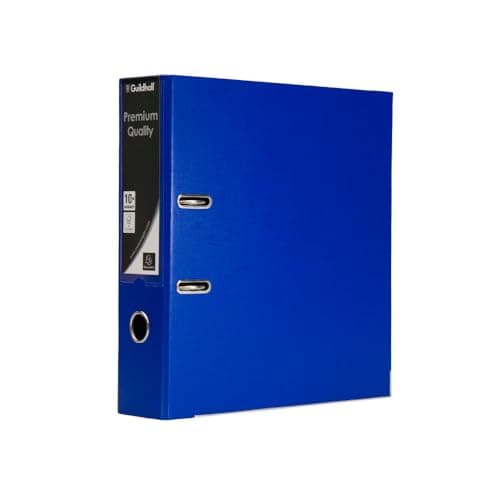 Image of Exacompta - Ref 222/2001Z - Guildhall - A4 Lever Arch File, 70mm Spine, 75mm Rings, 650 Sheet Capacity, 2 Ring, Label Holder on Spine, Finger Hole for Easy Retrieval - Blue