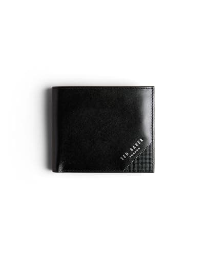 Image of Ted Baker London PRUGS-Embossed Corner Leather Bifold, Black