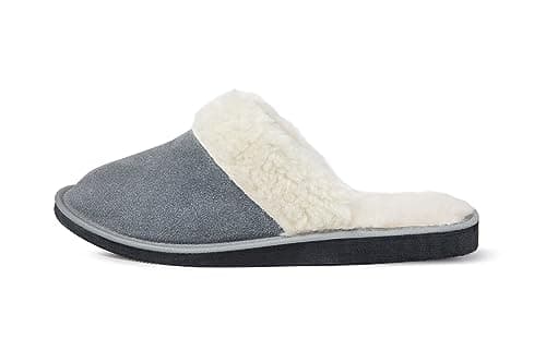 Image of CLUB4BRANDS Relaxing and Comfortable Women’s Plush Velvety Smooth Velour and Toasty Warm Wool Lined Slippers - Indoor House Shoes With Backless Design For Easy On Off Access | Women / 5 UK