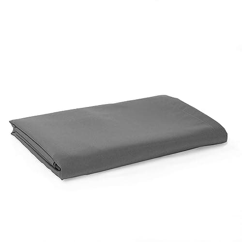 Image of Sonia Linens Home Basic Soft Brushed Microfibre Flat Sheet - Non Iron Breathable Hypoallergenic Top Sheet (Single, Grey)