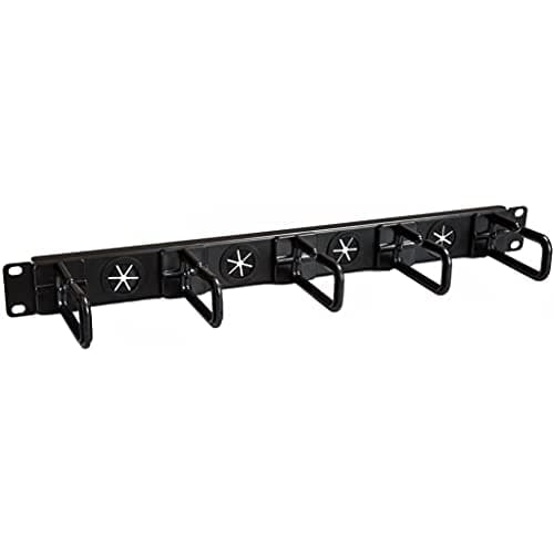 Image of StarTech.com 1U 19" Cable Management Organizer - D Ring Hook Network/Server Rack Cord Manager - Data Center Horizontal Wire Panel with Passthrough Holes w/Mounting HW - EIA/ECA-310-E (CABLMANAGERH)