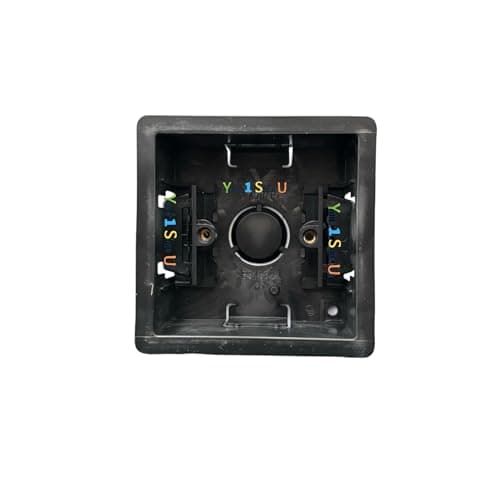 Image of 2g Dry Lining Back Box 1g Back Box Plasterboard 35mm Dry Lining Wall Mounting Back Box Socket Electrical Switch Recessed 2 Gang Pattress 1 Gang Wall Black Adjustable Lugs Pack of 1 (1 Gang)