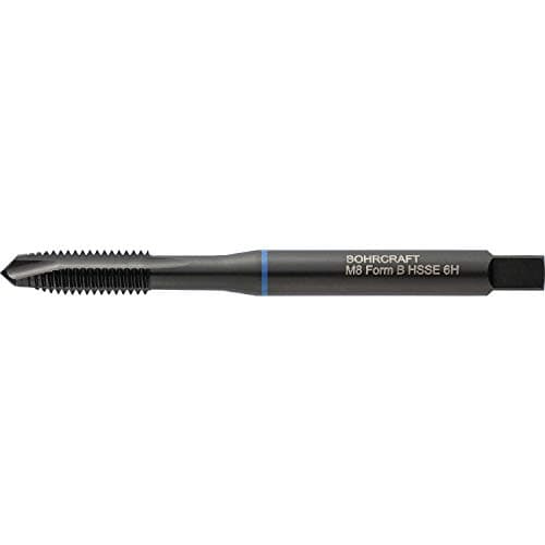 Image of Bohrcraft 41440300600 Machine Tap DIN371 M6 Reinforced Shaft Mesh Tap Blue Ring DIN 371 HSS-E VAP M 6 Form B Split Pack, Silver