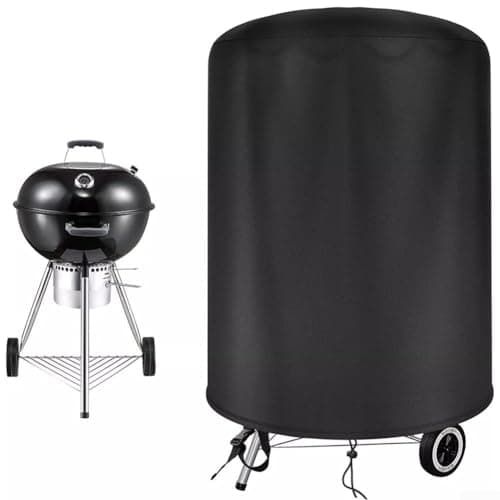 Image of Kettle BBQ Cover For 57Cm, Weatherproof Round Compact BBQ Heavy Duty Waterproof Covers For Bbq Charcoal Grill