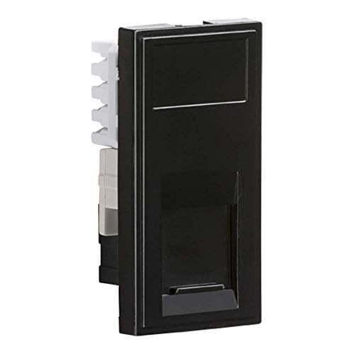 Image of Knightsbridge NETCAT6BK RJ45 Outlet Module 25 mm x 50 mm in Black