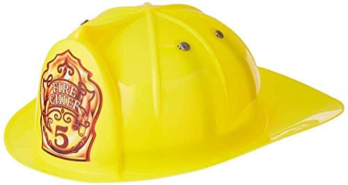 Image of PETERKIN | Classic Children's 'Fire Chief' Hard Hat Toy | Roleplay Toys | Fancy Dress Accessories | Helmets | Ages 3+, Yellow