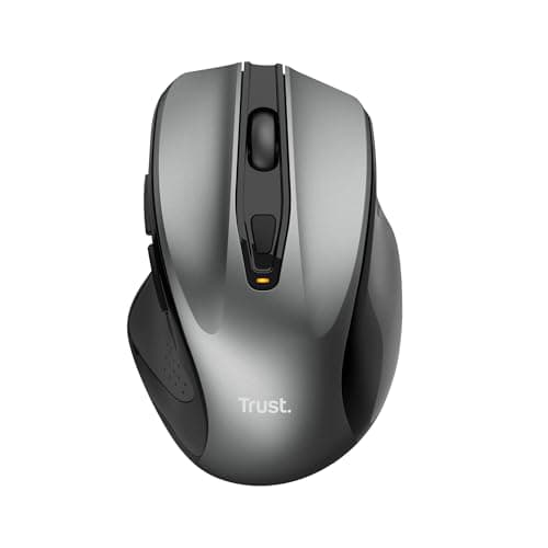 Image of Trust Nito Ergonomic Wireless Mouse with Thumb Rest, 6 Buttons, 800-2200 DPI, Storable USB Micro Receiver, Battery Included, Comfortable Cordless Computer Mouse for Laptop PC Mac Chromebook Macbook