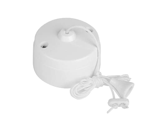 Image of DENCON CEILING PULL SWITCH 6A 1 WAY WHITE