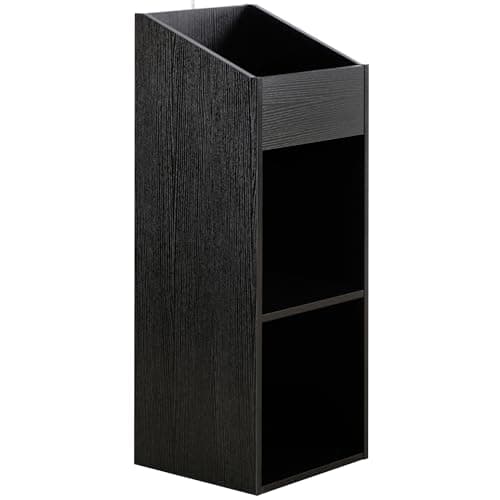 Image of Charles Jacobs 2 Tier Modern Vinyl Record LP Storage Unit - Black
