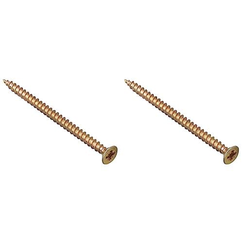 Image of ForgeFix Multi-Purpose Single Thread Screws | 4.5 x 70mm | Zinc Yellow Passivated | Box 100 (Pack of 2)