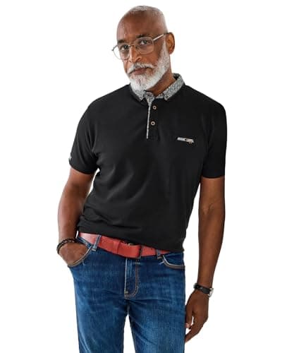 Image of Joe Browns Men's Stylish Short Sleeve Polo Shirt, Black, M