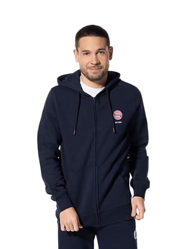 Image of FC Bayern München Essential Zip Hoodie Men's Red or Navy