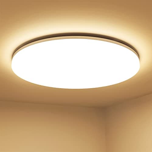 Image of Lepro 24W LED Ceiling Light, Waterproof IP54, Warm White 3000K, 200W Traditional Bulb Equivalent, 2400lm Flush Mount Lighting Fitting for Bathroom, Bedroom, Kitchen, Hallway and More Ø28cm