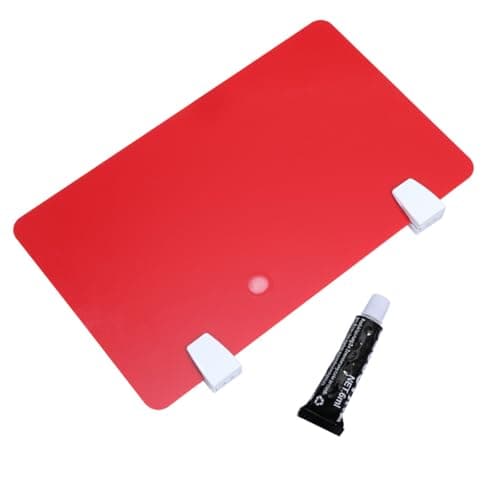 Image of SWOOMEY Desk Divider Easy to Install Red Acrylic Desktop Partition Board Office Desktop Baffle Creating Private Workstations and Screen Dividing Board for Office and School Use