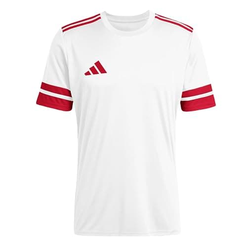 Image of adidas Men's SQUADRA25 Jersey Short Sleeve, White/Team Power red 2, XS