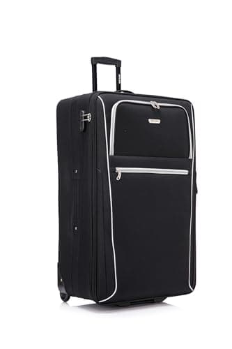 Image of Extra Large Suitcase 32" Super Lightweight Luggage Integrated Combination Lock 20% Expandable 2 Wheel Soft Shell Check in Hold Luggage for 30kg