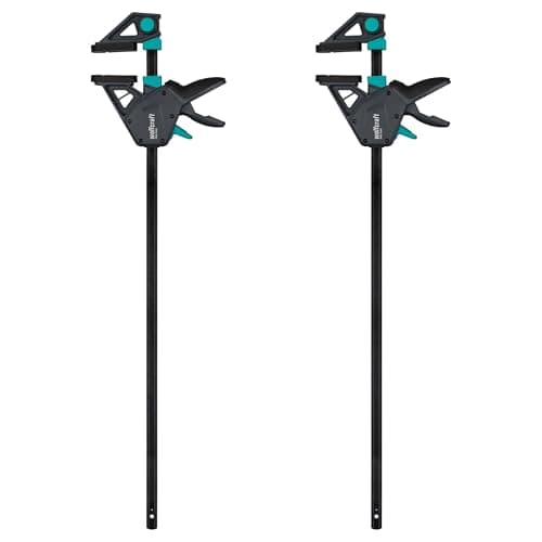 Image of wolfcraft 2 one Hand Clamps PRO MAX I 8667060 I 250 kg Clamping Force for The Highest Professional Demands I high Holding Force I 700 mm Clamping Width I Made in Europe