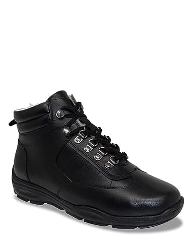 Image of Pegasus Men's Waterproof Leather Sherpa Lined Boot with Side Zip Black 10