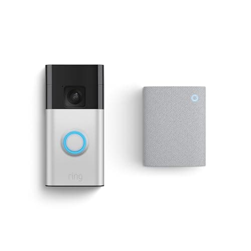 Image of Ring Battery Video Doorbell Satin Nickel + Chime (3rd Gen) | DIY Wireless Doorbell Security Camera | Head-To-Toe View, Easy installation (5min) | 30-day free trial of Ring Subscription Plan