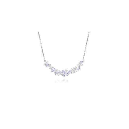 Image of crayfomo Silver Chain Necklace for Women,Curved Bar Necklace,Dainty Jewelry Gifts for Women