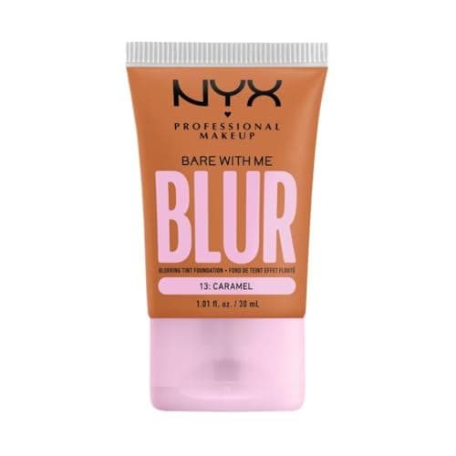 Image of NYX Professional Makeup Blurring Tint Foundation, Medium Coverage, Matte Finish, With Niacinamide, Matcha and Glycerin, 12 Hours Hydrating, Bare With Me Blur, 30 ml, Shade: Caramel