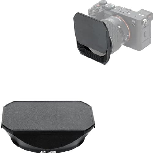 Image of JJC Square Aluminium Metal Lens Hood for Sigma 56mm F1.4 DC DN Lens with Slide Design Hood Cap – Alternative Selection for Sigma LH-582-01 Lens Hood