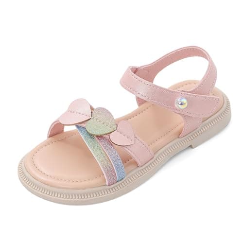 Image of MASOCIO Girls Sandals Kids Children Girl Summer Shoes Open Toe Non Slip Size 1 UK Pink