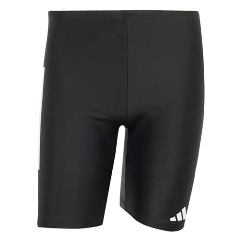 Image of adidas Men's 3 Stripes Swim Jammers 8 INCH, Black/White, 38