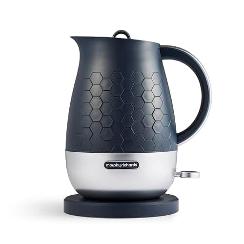 Image of Morphy Richards Cassini Jug Kettle, 1.7L, 3Kw Rapid Boil, Precision Pour Spout, Boil Dry Protection, Cord Storage, Anti-Limescale Filter, Outer Space Blue & Silver, 103021