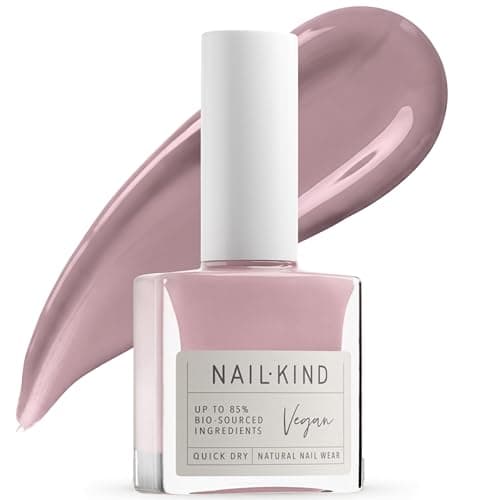 Image of NAILKIND Pink Nail Polish - Bon Bon Blush - Classic - Nude Nail Varnish - Vegan Nail Lacquer + Peta Certified + Cruelty Free - Quick Drying & Long Lasting - Chip Resistant Manicure - 8ml